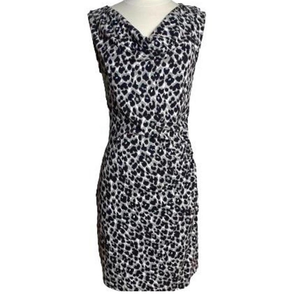 Ann Taylor Leopard Print Sleeveless Dress size MP
